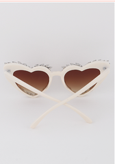 Heart-Shaped Crystal Sunglasses