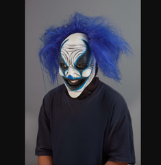 Blue Carousel Clown Mask