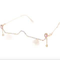 Rhinestone Lined Eye Accessory w/ Stars