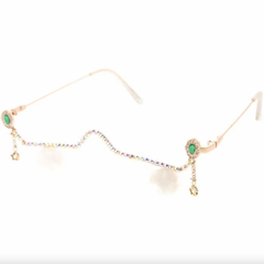 Rhinestone Lined Eye Accessory w/ Stars