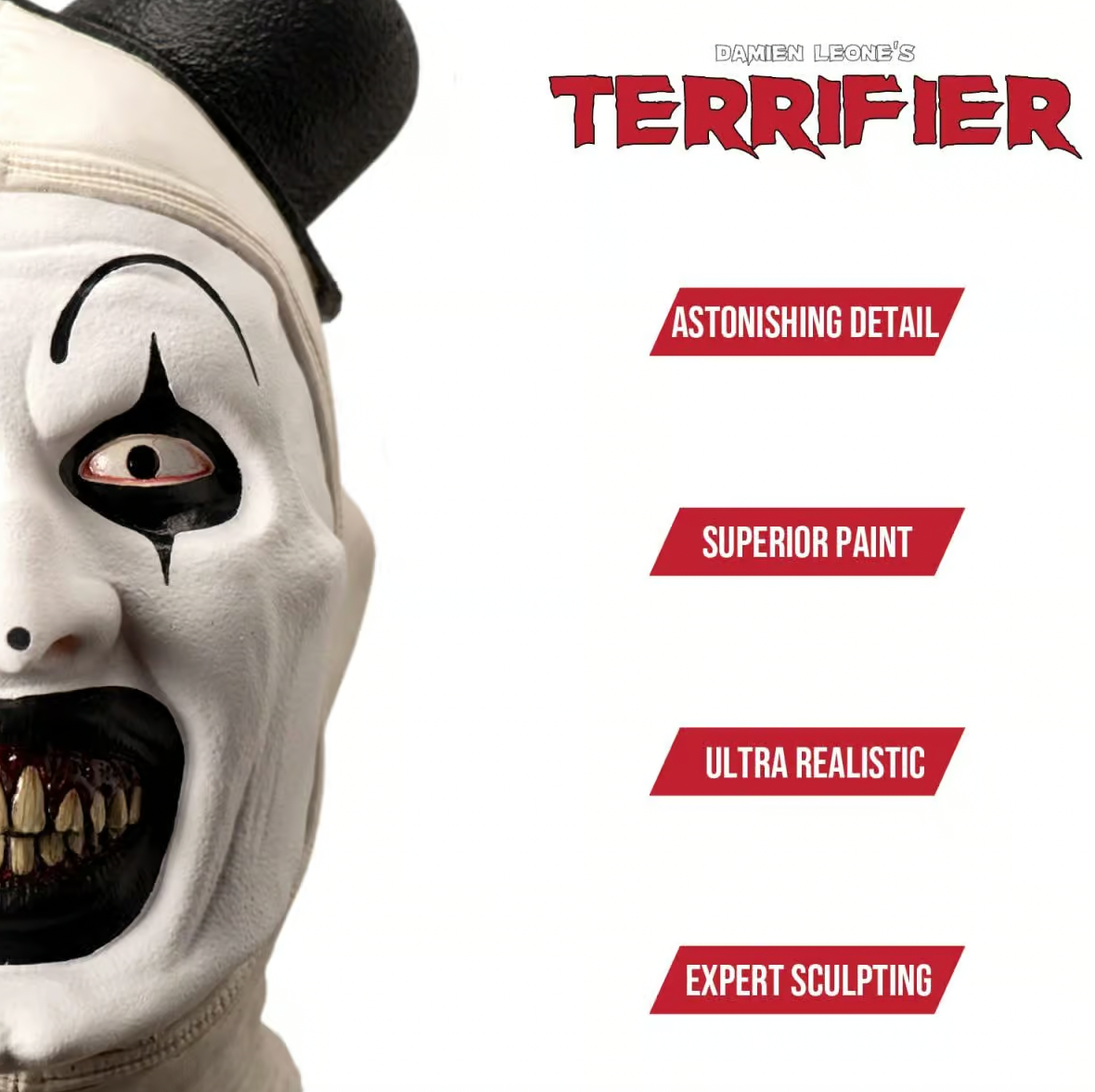 Terrifier Deluxe "Art The Clown" Latex Masks