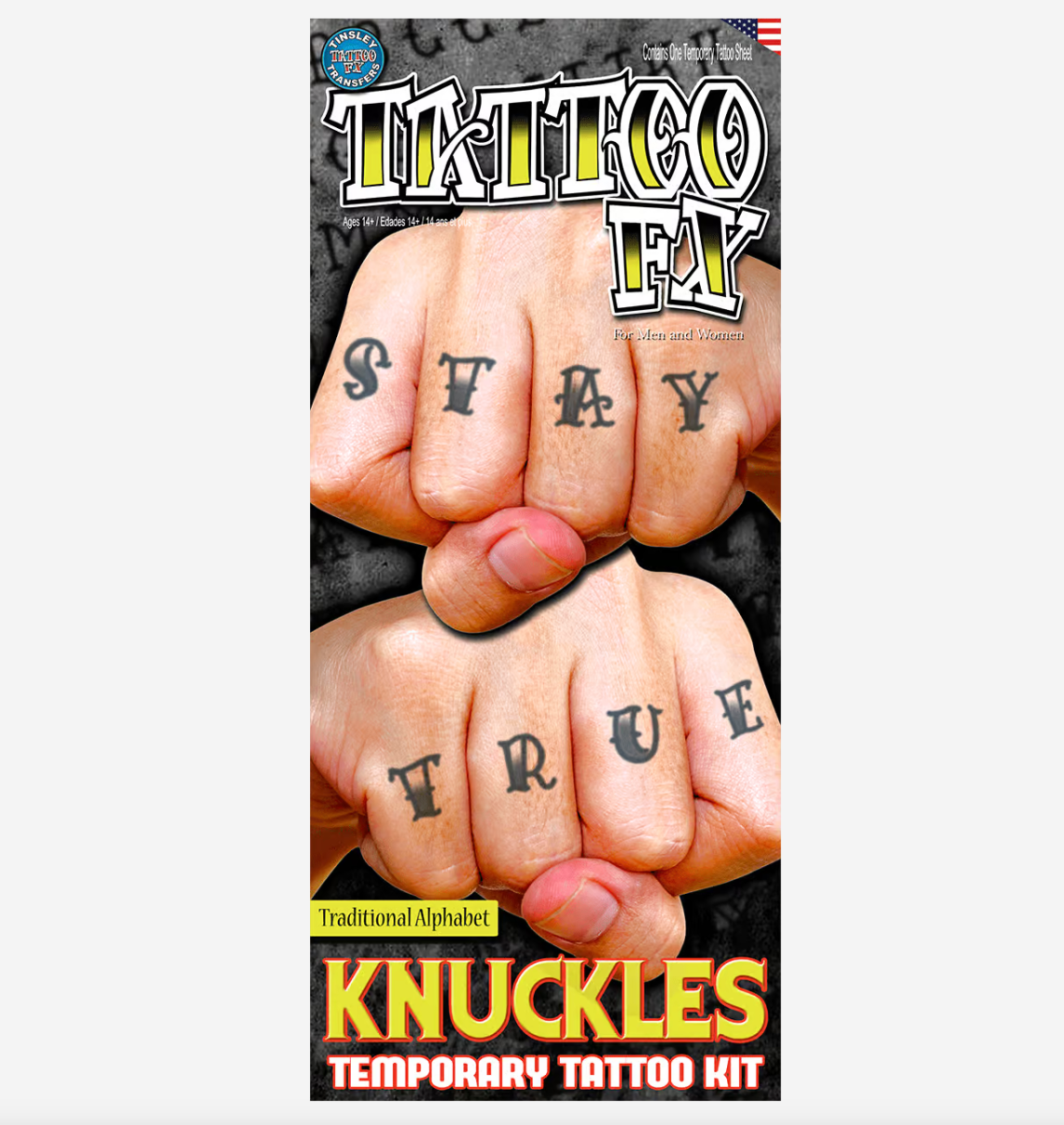 Tinsley Knuckle Temporary Tattoos Transfer