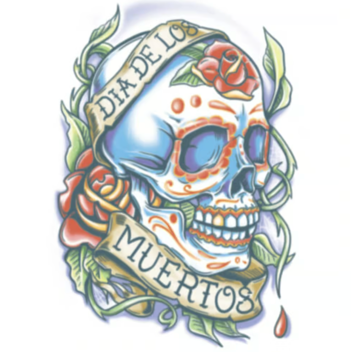 Tinsley Day of the Dead Tattoo Transfers