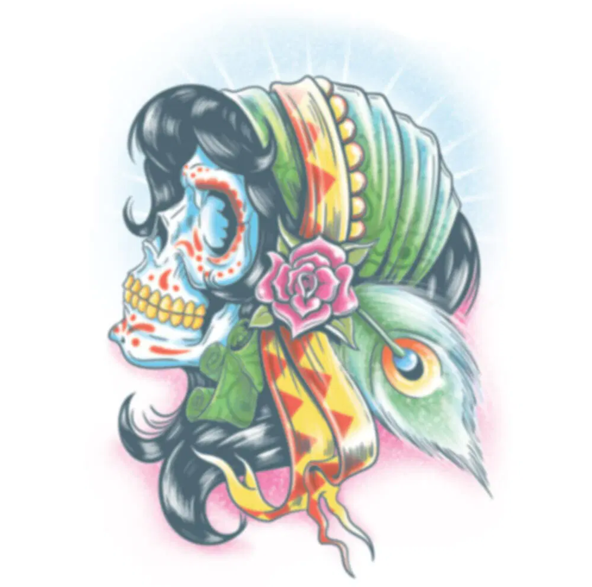 Tinsley Day of the Dead Tattoo Transfers