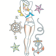 Tinsley Pin Up Temporary Tattoo Transfers