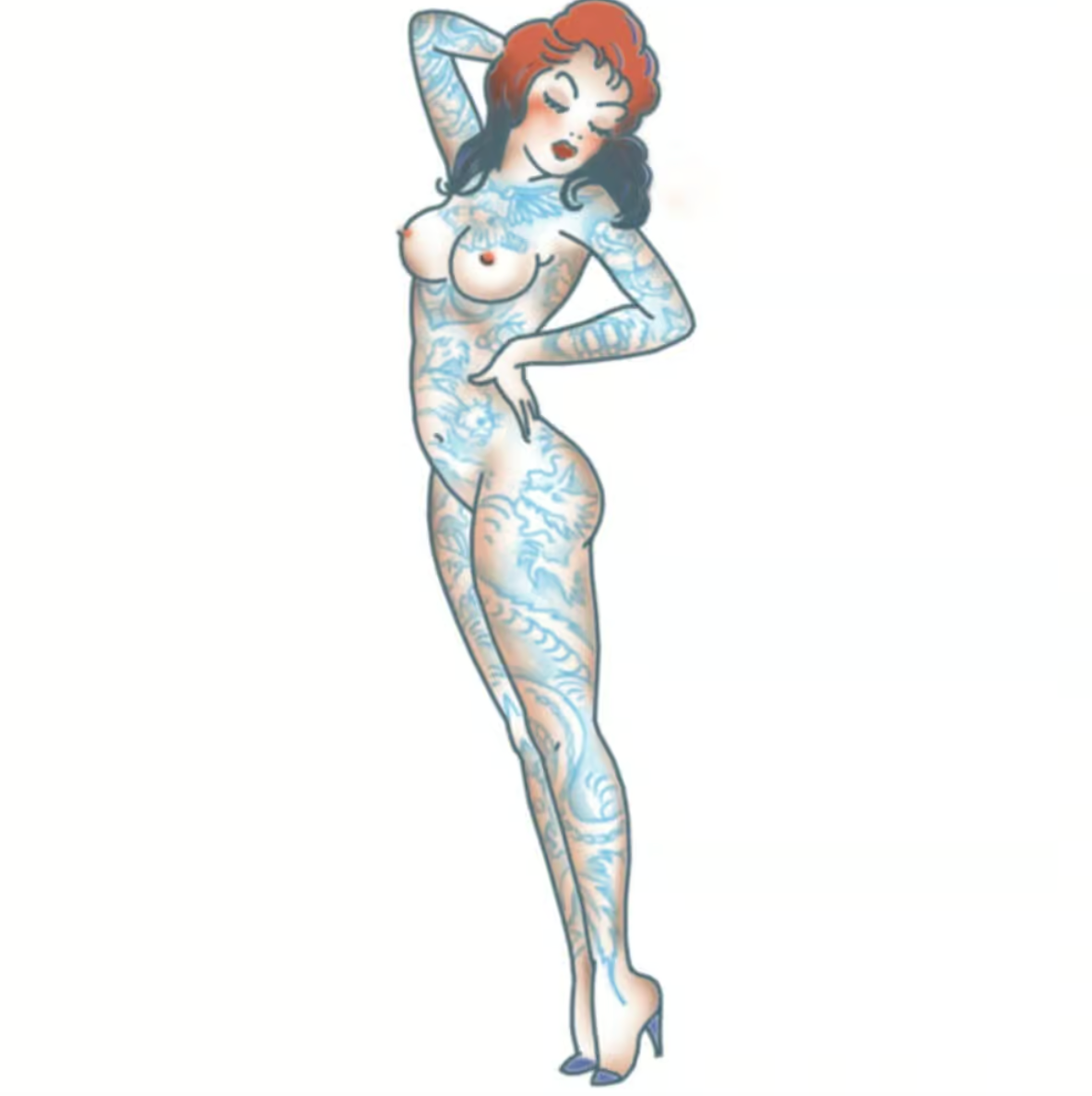 Tinsley Pin Up Temporary Tattoo Transfers