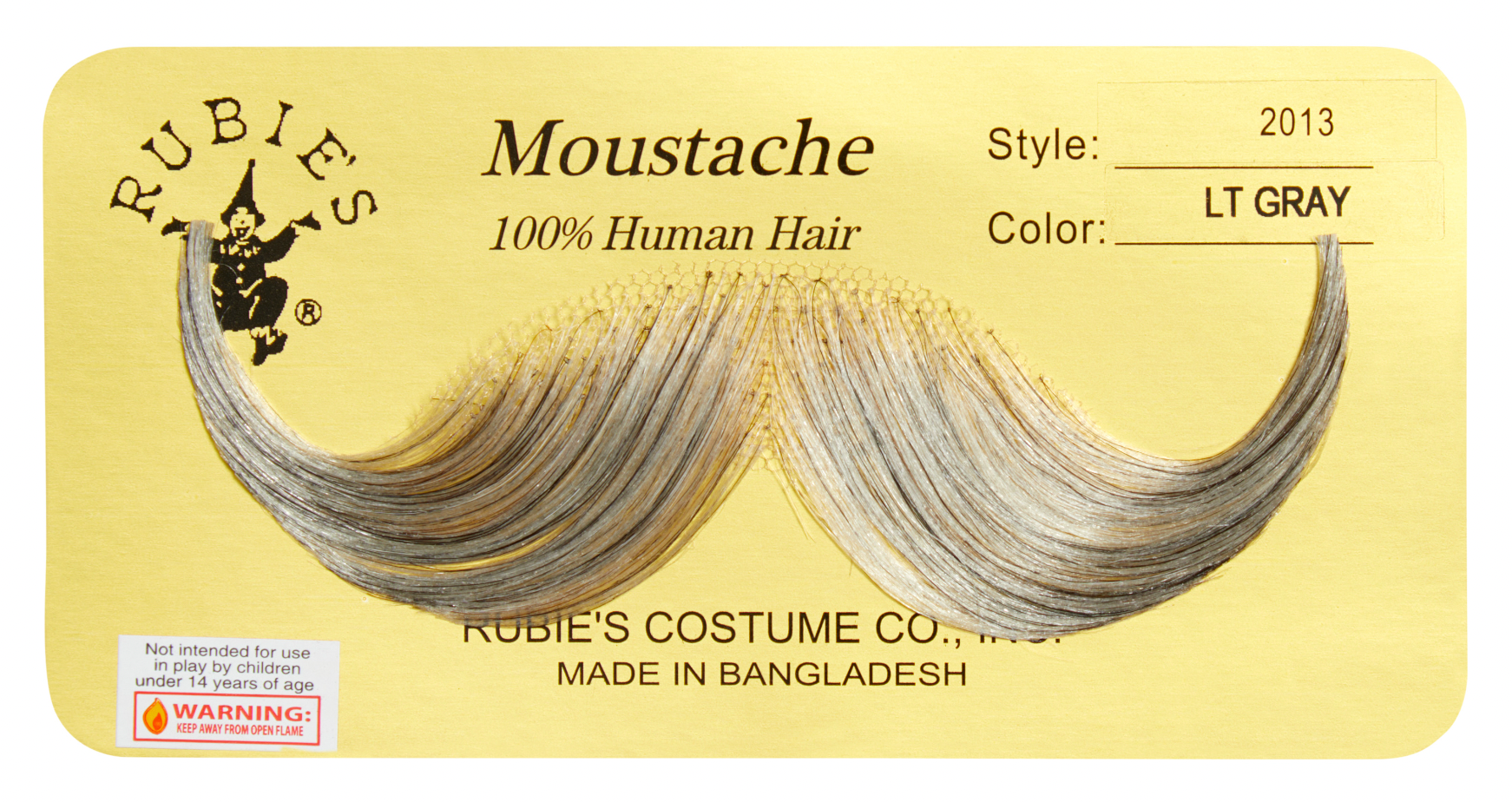 100% Human Hair Fake Handle Bar Mustache