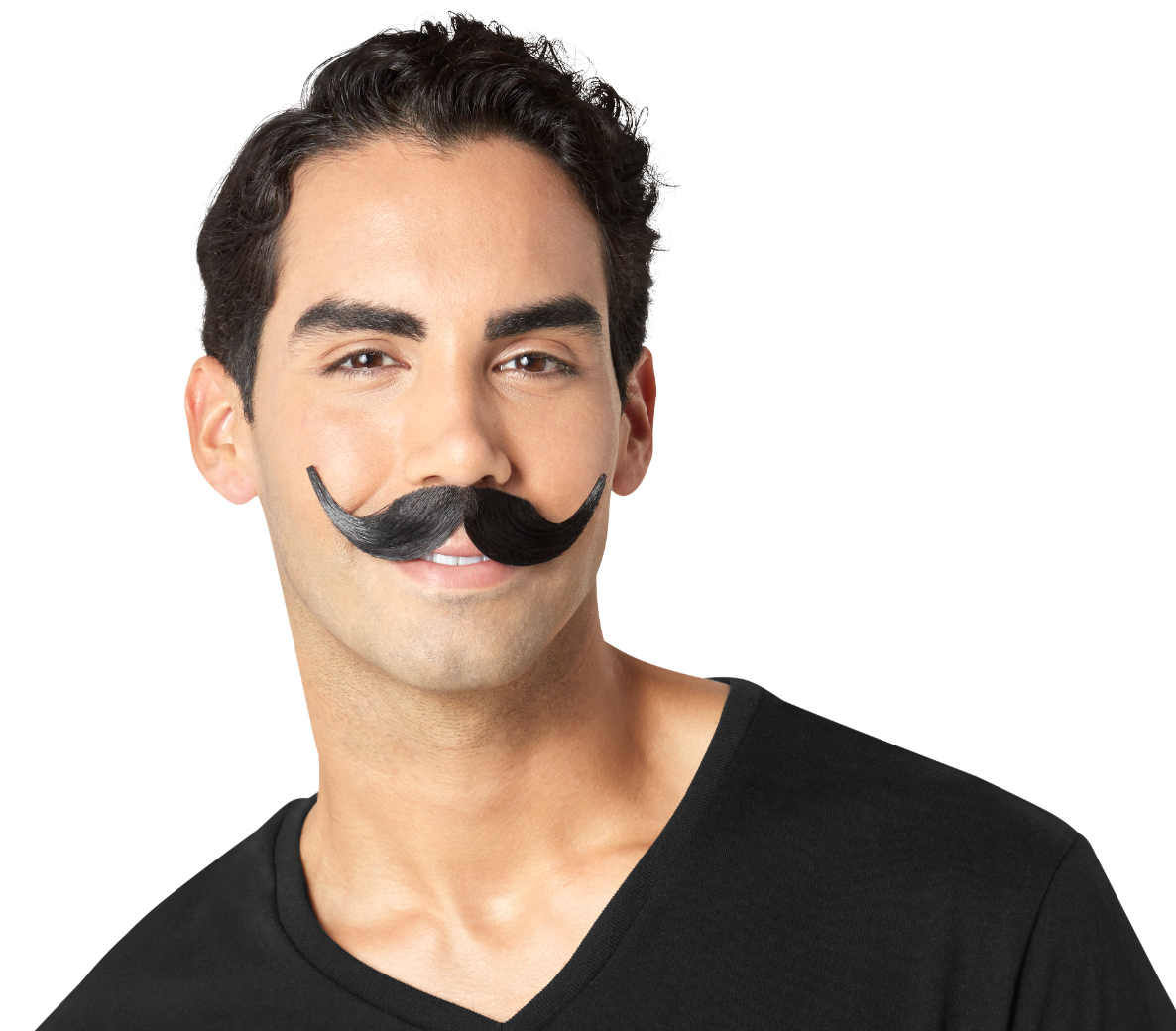 100% Human Hair Fake Handle Bar Mustache