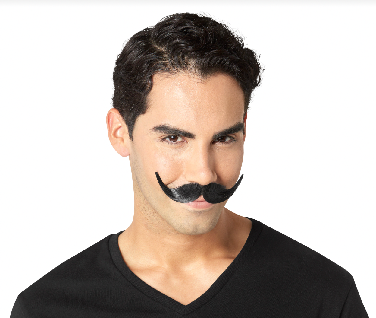 100% Human Hair Fake Handle Bar Mustache