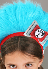 Dr Seuss Thing 1 & 2 Fuzzy Blue Headband