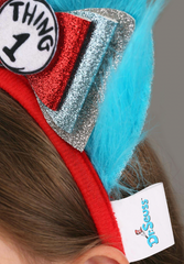Dr Seuss Thing 1 & 2 Fuzzy Blue Headband