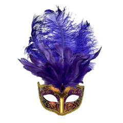 Godiva Feathered Small Venetian Mask