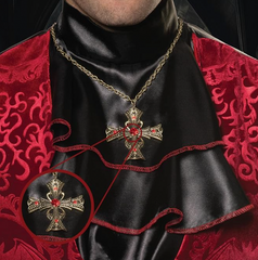 Vampire Red Jewel Medallion Necklace