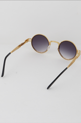 Vintage Embedded - Rhinestone & Round Sunglasses