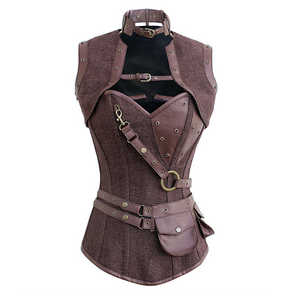 Steampunk Corset with Shrug/Capelet and Waist Pocket