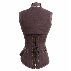 Steampunk Corset with Shrug/Capelet and Waist Pocket
