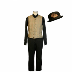 Deluxe Steampunk Black Outfit Men's Adult costume