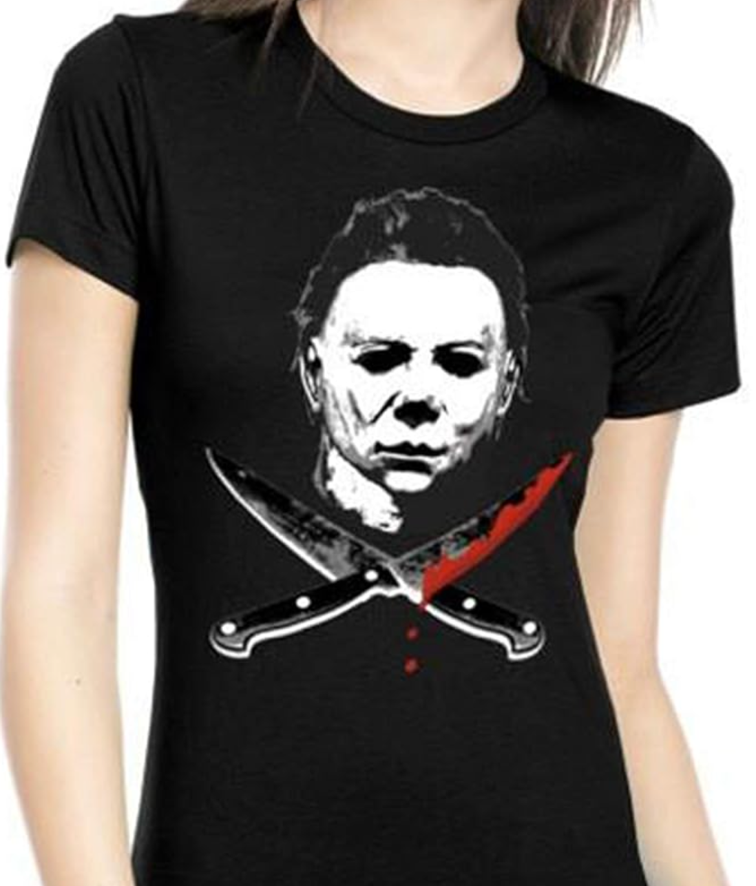 Michael Myers Cross Knives Women's Graphic T-Shirt
