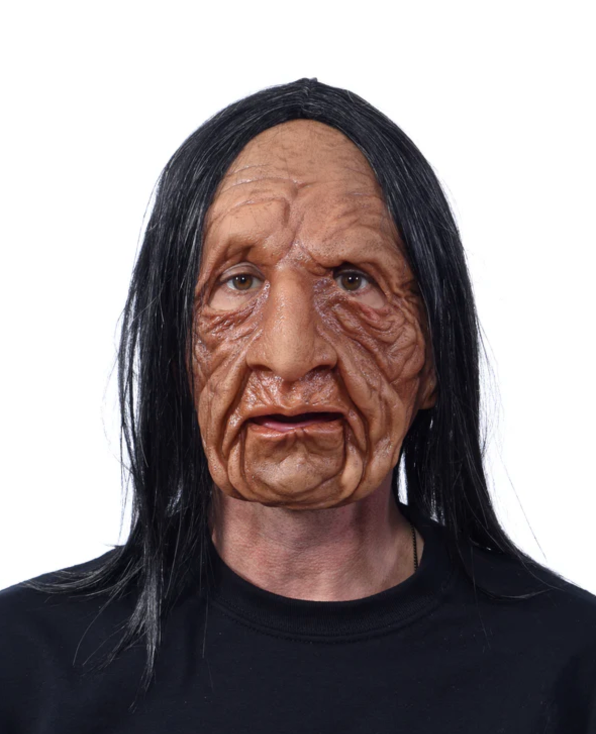 Roadie - Old Man Long Haired Latex Face Mask