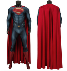 Superman Clark Kent Inspired Cosplay Costume Jumpsuit With Cape