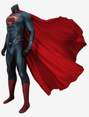 Superman Clark Kent Inspired Cosplay Costume Jumpsuit With Cape