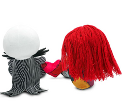 The Nightmare Before Christmas: Jack & Sally with Heart Phunny Plush