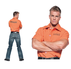 Men's Orange Prisoner Shirt Costume