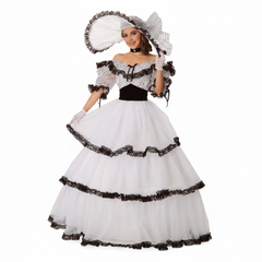 Black & White Southern Belle Adult Costume