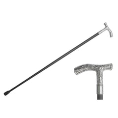 35.5″ Zinc Handle Walking Cane with Flame Detail