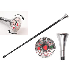 35.5″ Zinc Rotating Dice Head Handle Walking Cane