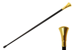 35.5″ Goldtone Classic Walking Cane Prop