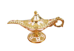 Ornate Genie Lamp with Red Gems