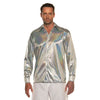 70's Metallic Mirror Men's Disco Shirt