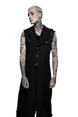 Old School Distressed Punk Trench Vest