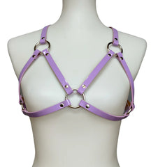 Skinny Patent Buckle Bra Harness