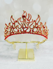 Men's Fleur De Lis Crown W/ Yellow Gemstones