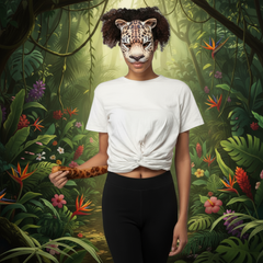 Brown Leopard Jungle Cat Mask and Tail Set