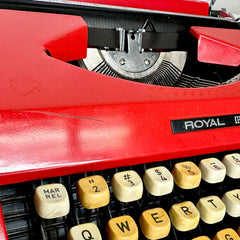 Antique Red Firebird Old Fashioned Typewriter Prop