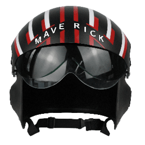 Adult Air Force Combat Pilot Maverick Black Helmet