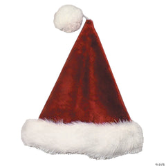 Plush Velvet Adult Santa Hat