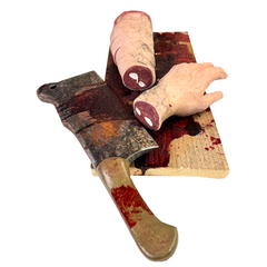 Silicone Steak Arm Prop on Cutting Board with Resin Bone