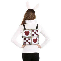 Alice in Wonderland White Rabbit Costume Kit w/ Ears, Clock & Queen Cards Chest Plate