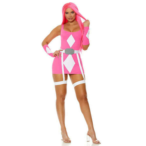 All That Power Sexy Pink Superhero Women's Costume