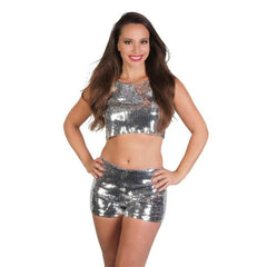 Alluring High-Shine Sequin Shorts