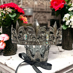 Antique Fleur De Lis Prince Crown