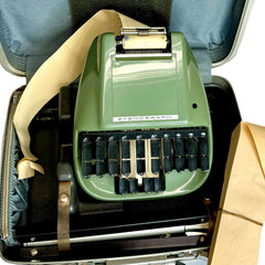 Antique Green Stenograph in Samsonite Case Prop