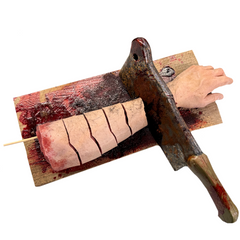 Silicone Steak Arm Prop on Cutting Board with Resin Bone