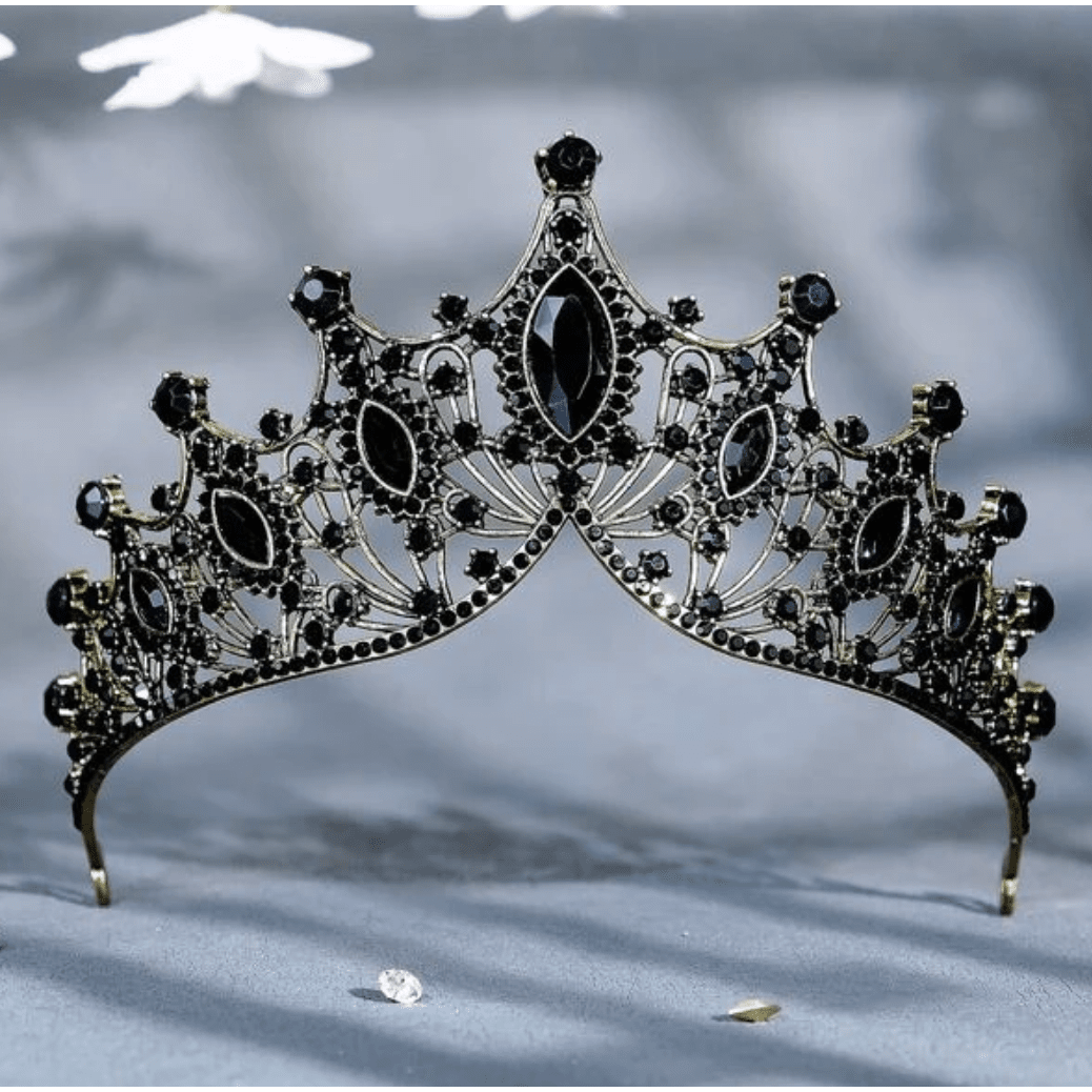 Arched Black Glamorous Tiara