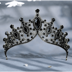 Arched Black Glamorous Tiara