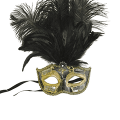 Assorted Venetian Mask with Musical Note Detail and Feathers